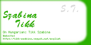 szabina tikk business card